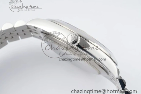 0227 Snug DateJust 41 SS Polished Bezel KING 1:1 Best Edition 904L Steel Blue Roman Dial on Jubilee Bracelet VR 2213